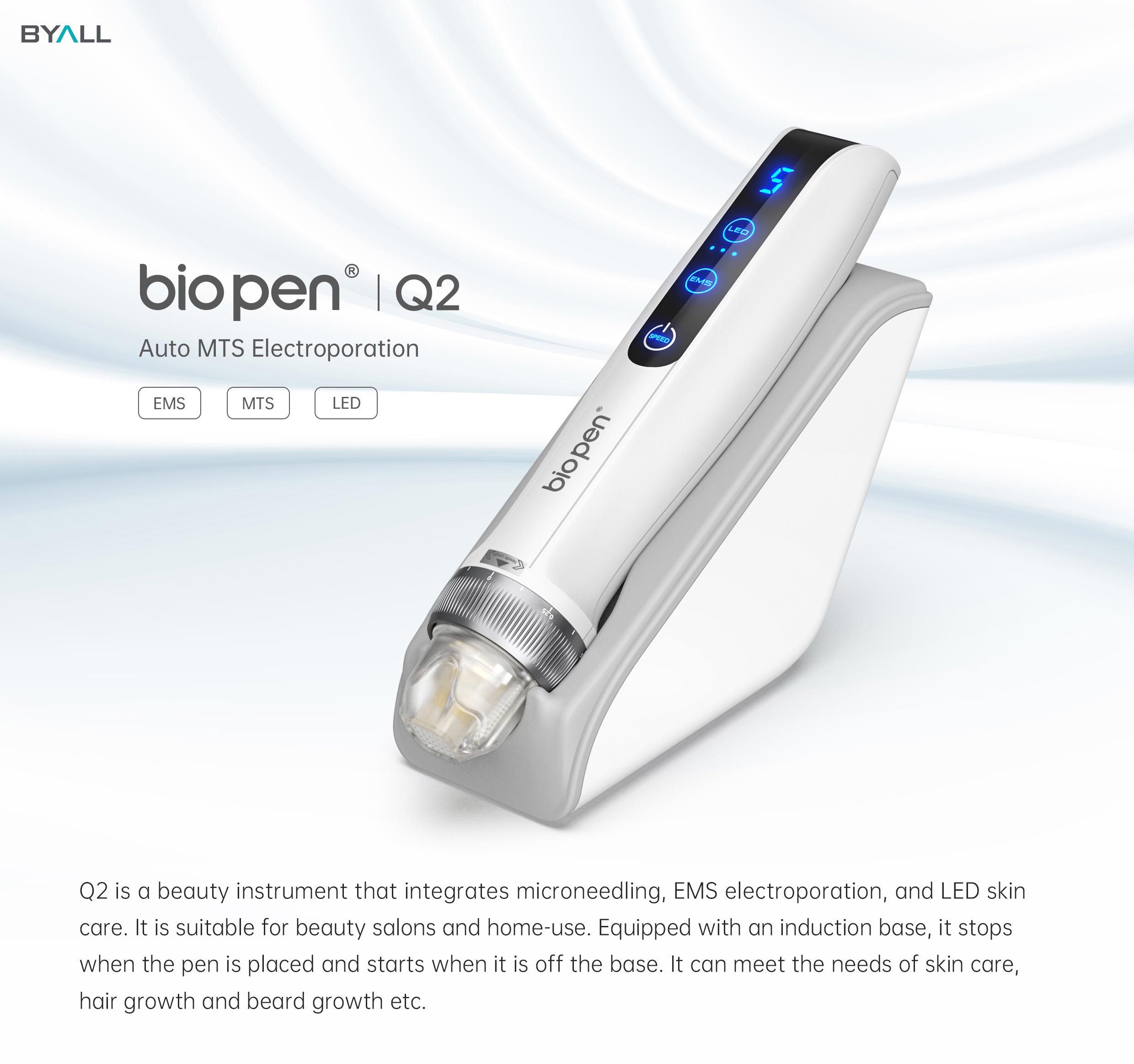 microneedling pen with LED light 